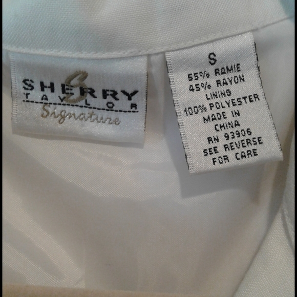 Sherry Taylor Collared Sleeveless Ivory Maxi Dress - Size Small - Picture 6 of 6